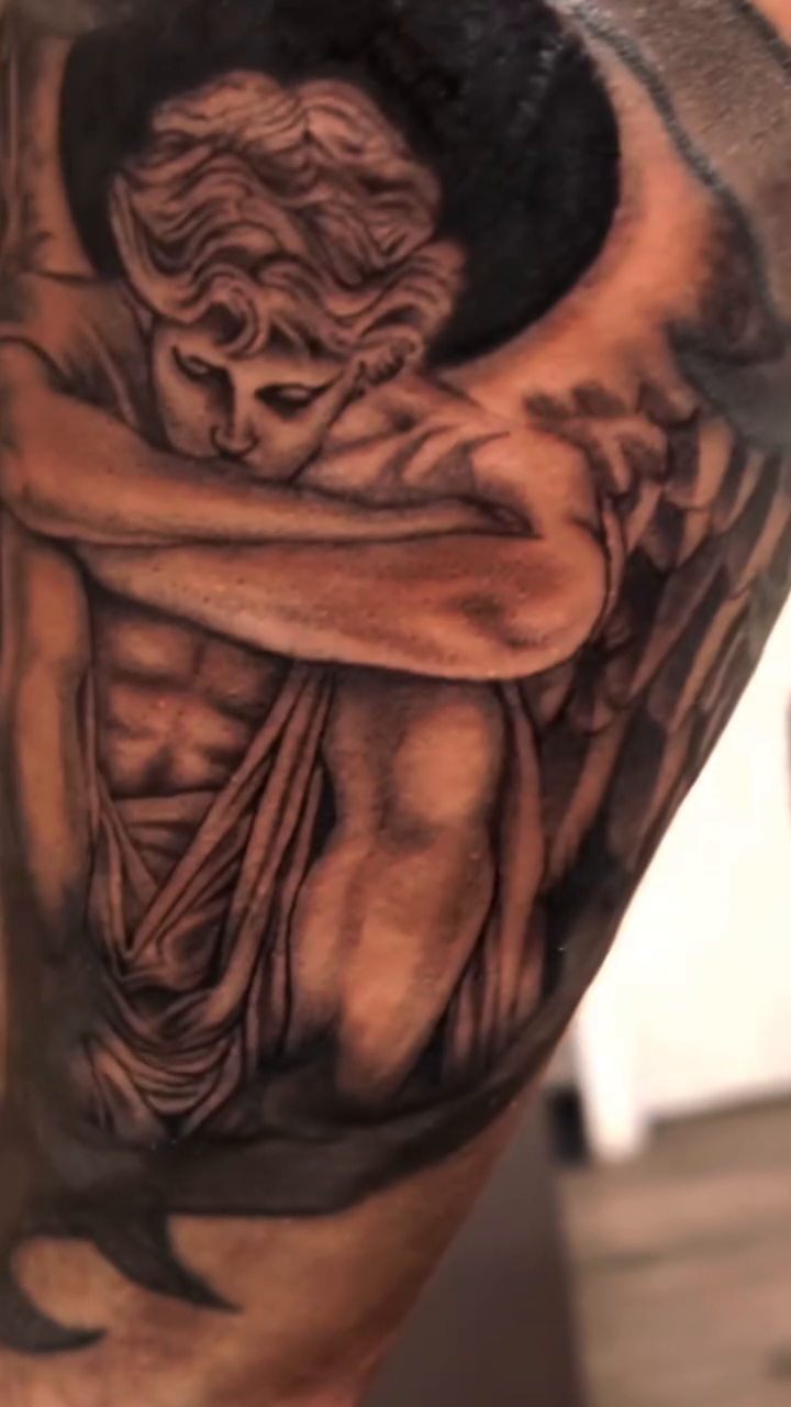 Tattoo by @bmoyoo_tattoos — realism, black_and_grey