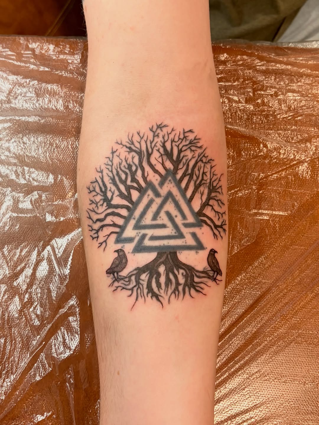 Tattoo by @emilyroseartistrytattoo — blackwork, illustrative