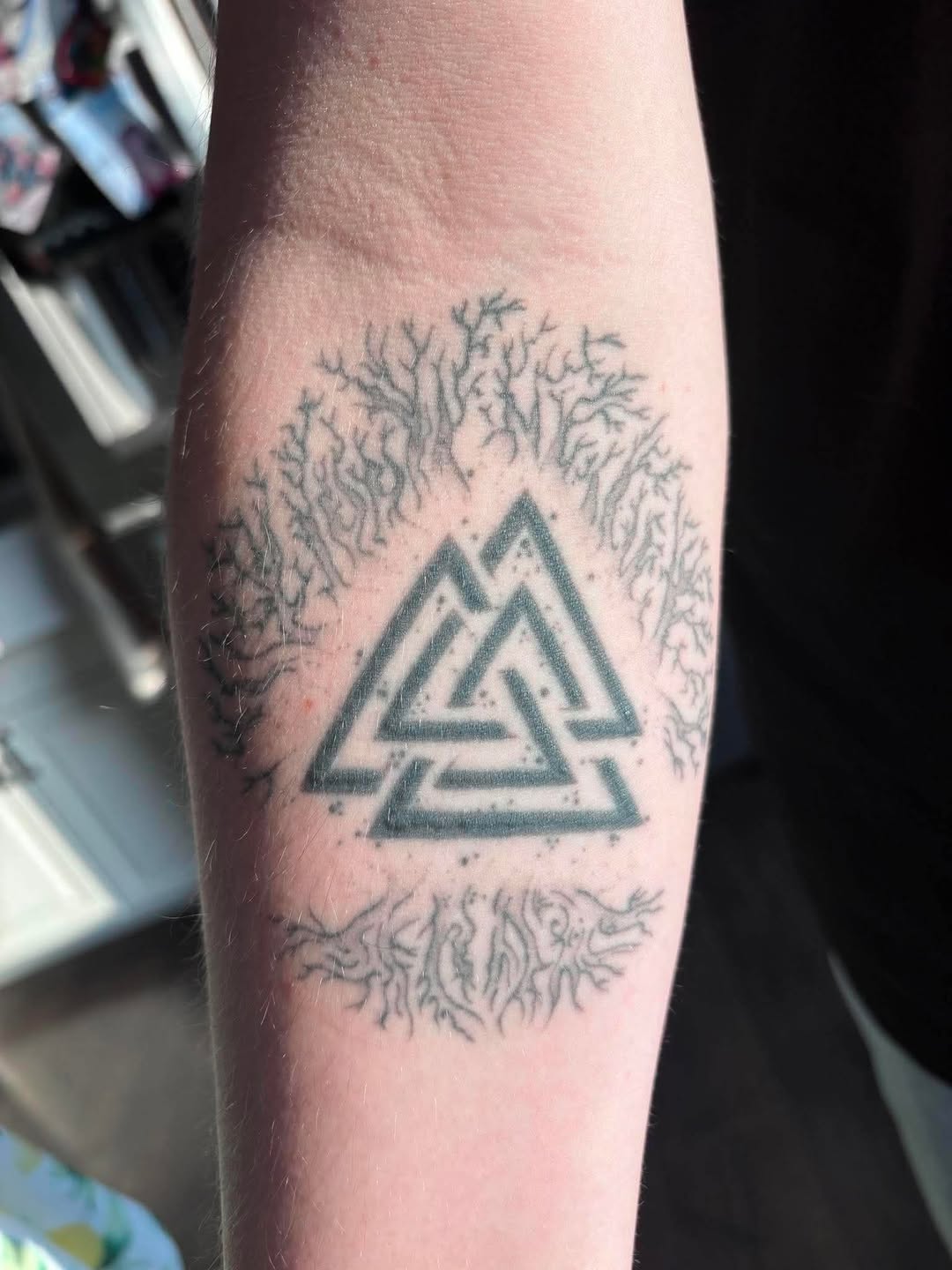 Tattoo by @emilyroseartistrytattoo — geometric, illustrative