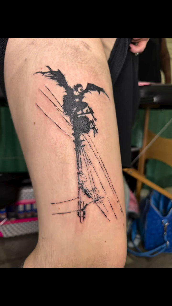 Tattoo by @myoddtattoos β illustrative, blackwork