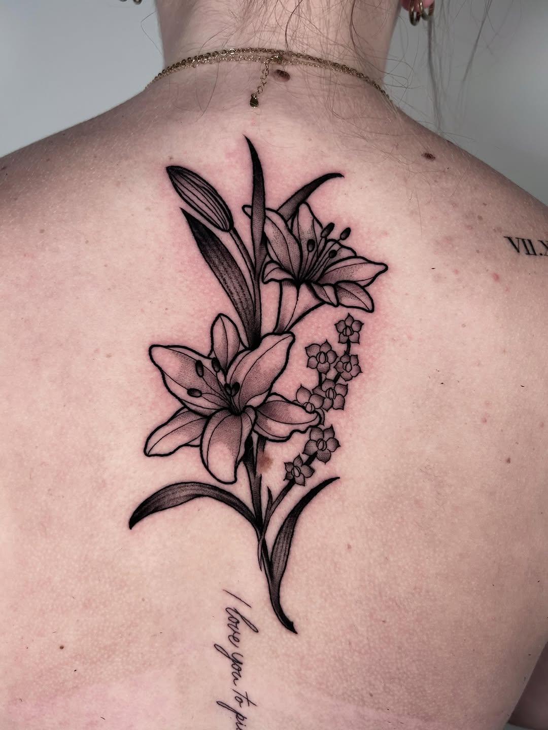 Tattoo by @dearmariatattoos — illustrative, black_and_grey