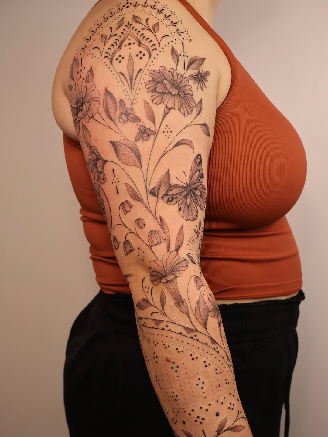 Tattoo by @millakastattoos β fine_line, dotwork