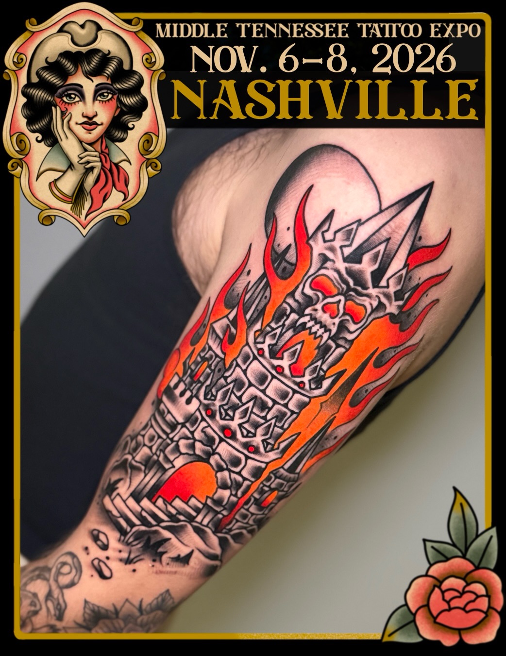 Tattoo by @trashcattattoos — american_traditional, blackwork