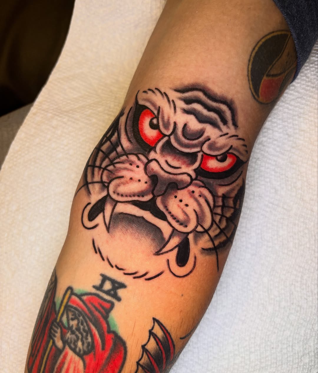 Tattoo by @trevorklohrtattoos — american_traditional, black_and_grey