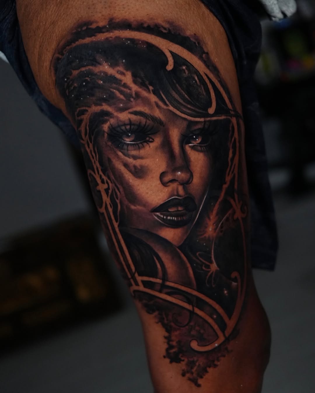Tattoo by @creast4422 โ realism, black_and_grey