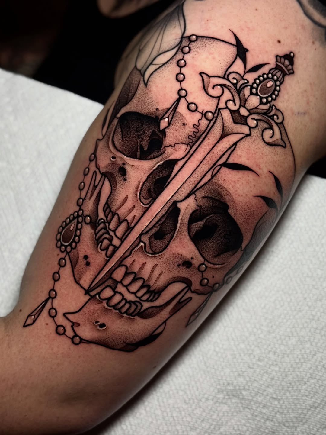 Tattoo by @artistbell — blackwork, illustrative