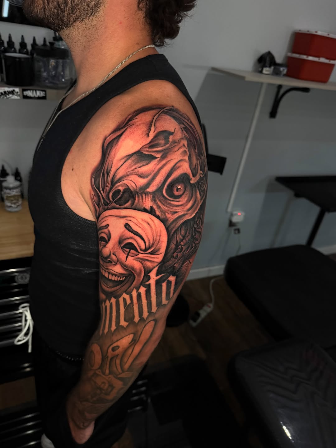 Tattoo by @tattooedbyaj — chicano, black_and_grey