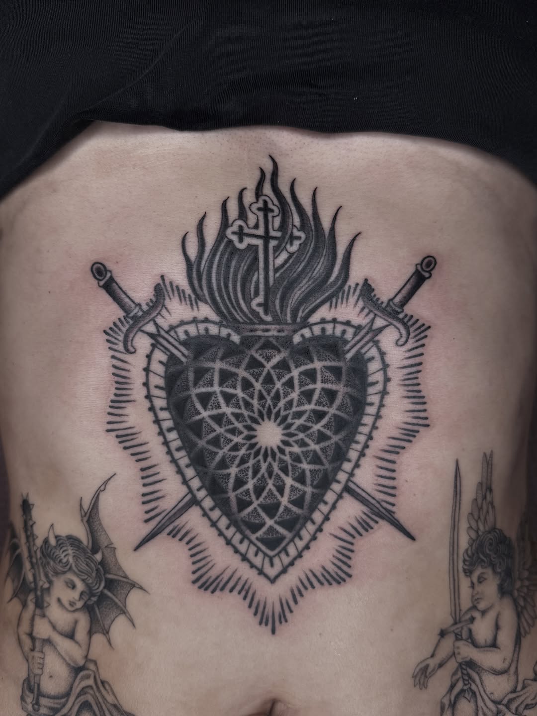 Tattoo by @____katie.gray โ black_and_grey, geometric