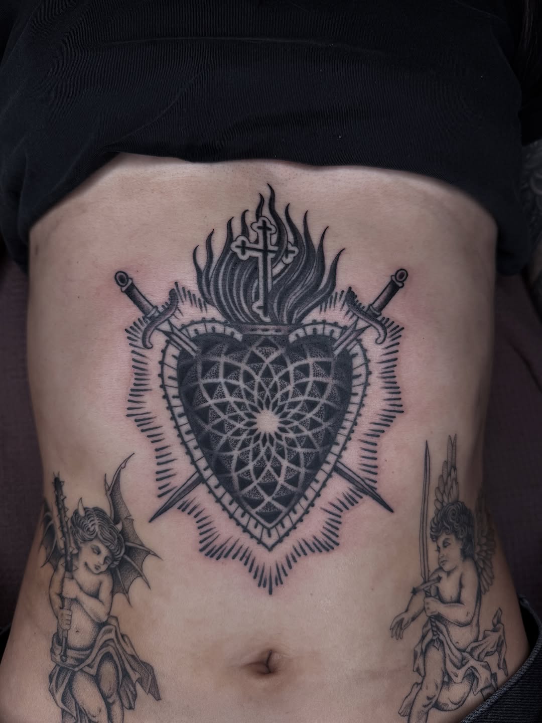 Tattoo by @____katie.gray โ black_and_grey, dotwork