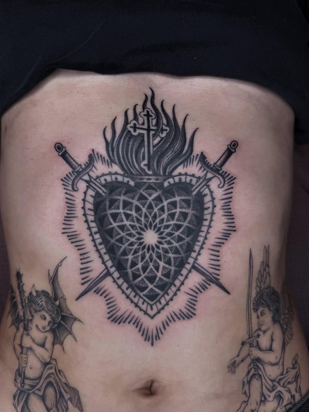 Tattoo by @____katie.gray โ black_and_grey, dotwork