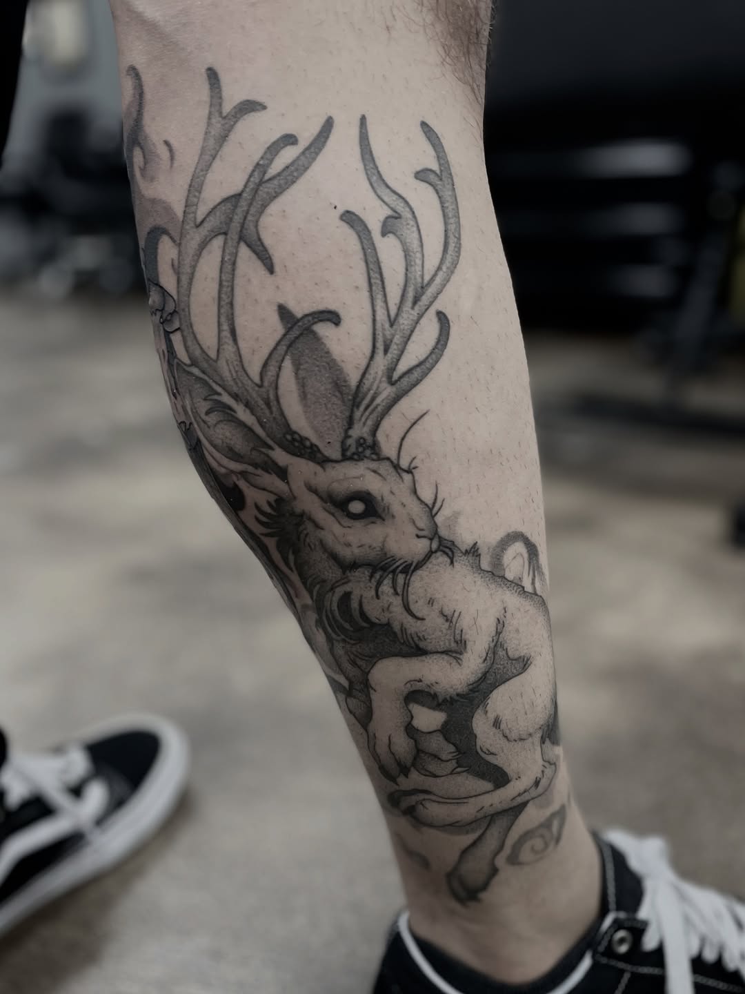 Tattoo by @sillylittleduck β black_and_grey, dark_realism