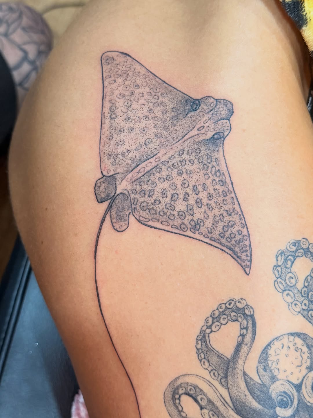 Tattoo by @scottys_ink315 — dotwork, black_and_grey
