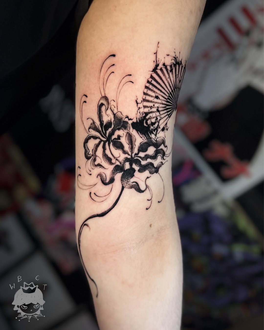 Tattoo by @wedbecutetattooed — illustrative, blackwork