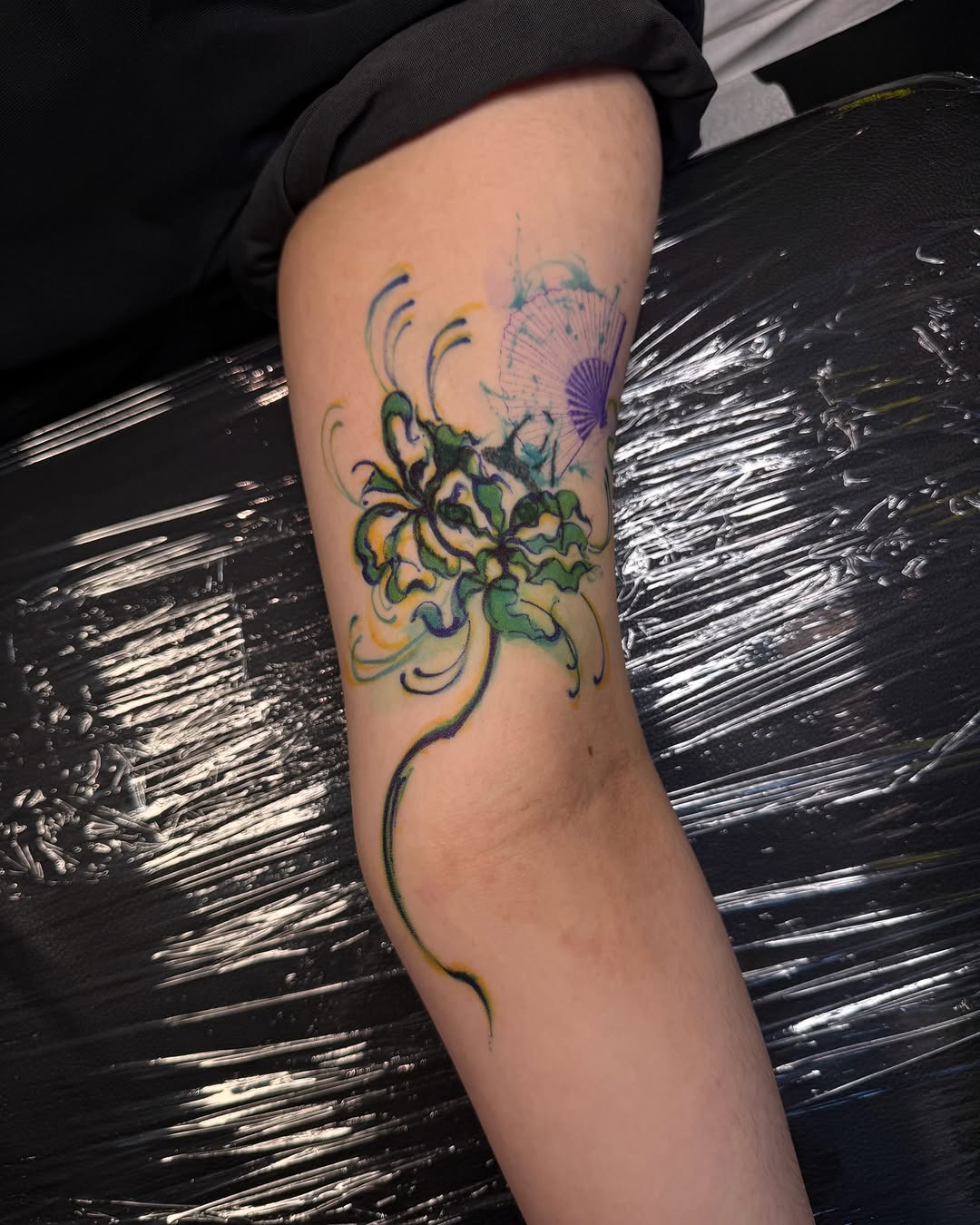 Tattoo by @wedbecutetattooed — illustrative, watercolor