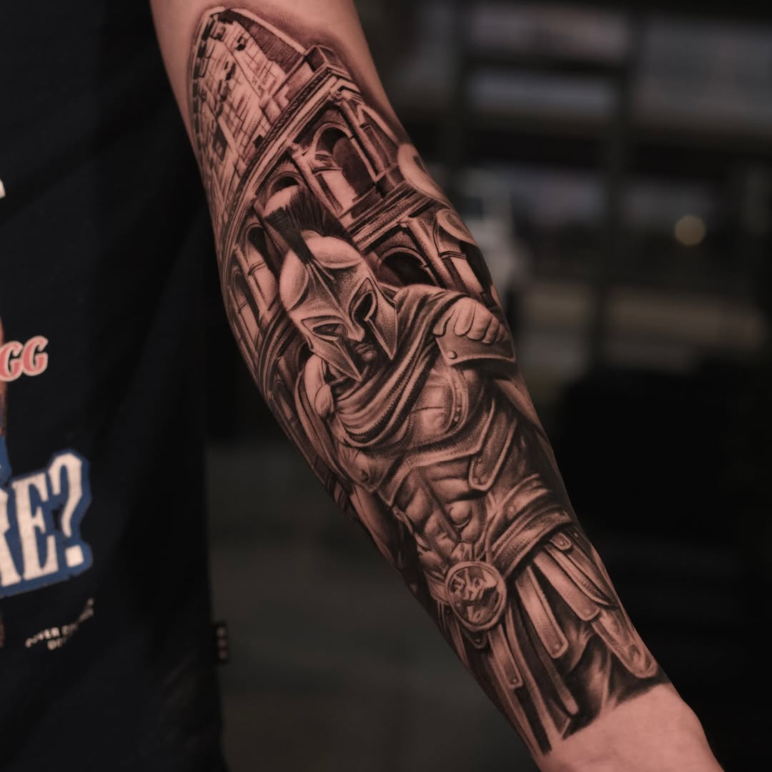 Tattoo by @reyolivarestattoos โ realism, black_and_grey