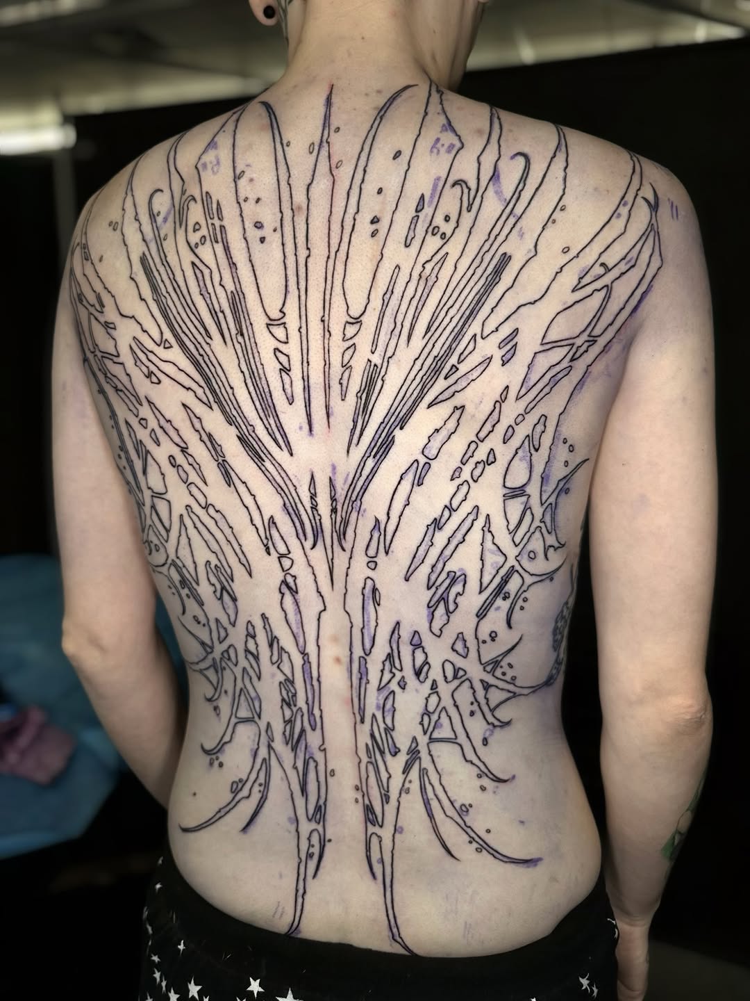 Tattoo by @jessewhitetattoo — blackwork, illustrative