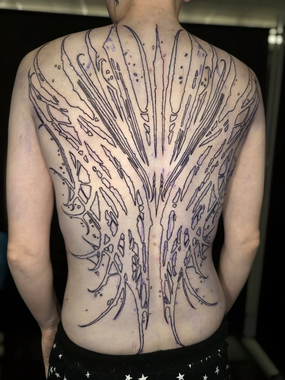 Tattoo by @jessewhitetattoo — blackwork, illustrative