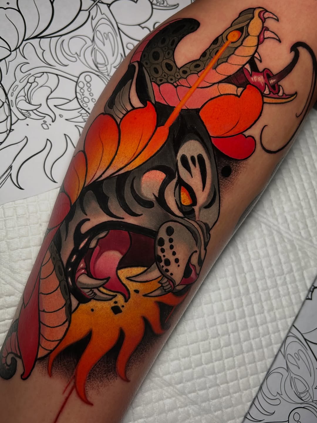 Tattoo by @teamrockettattoo — neo_traditional, japanese_irezumi