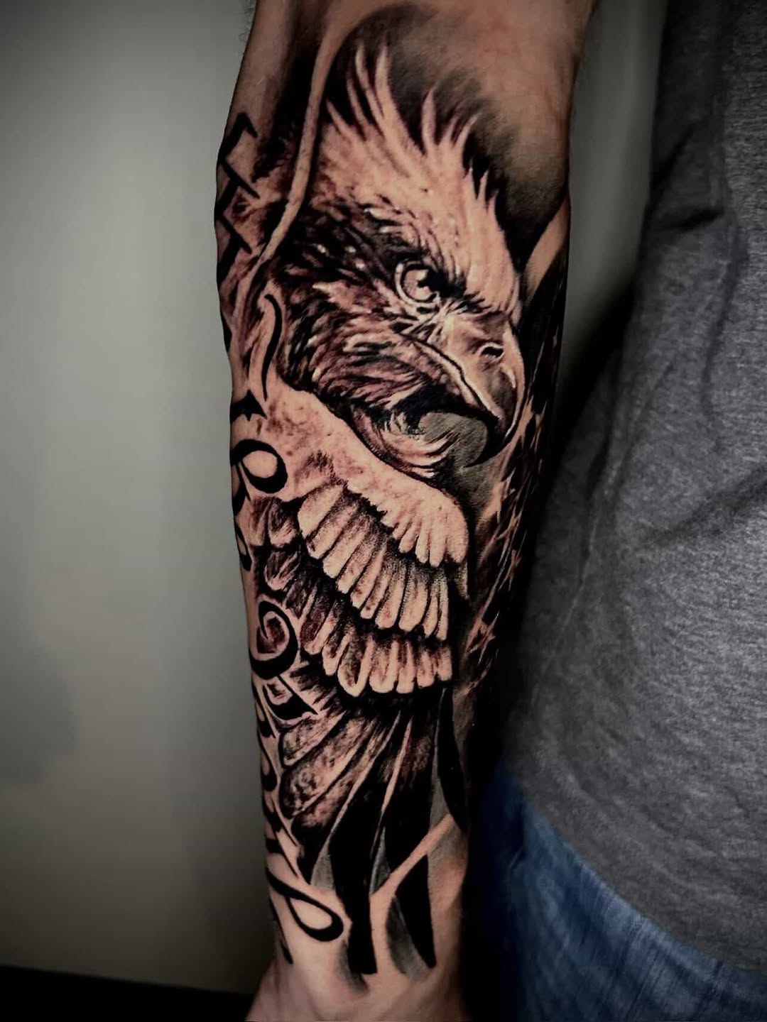 Tattoo by @austin_megallon — black_and_grey, realism