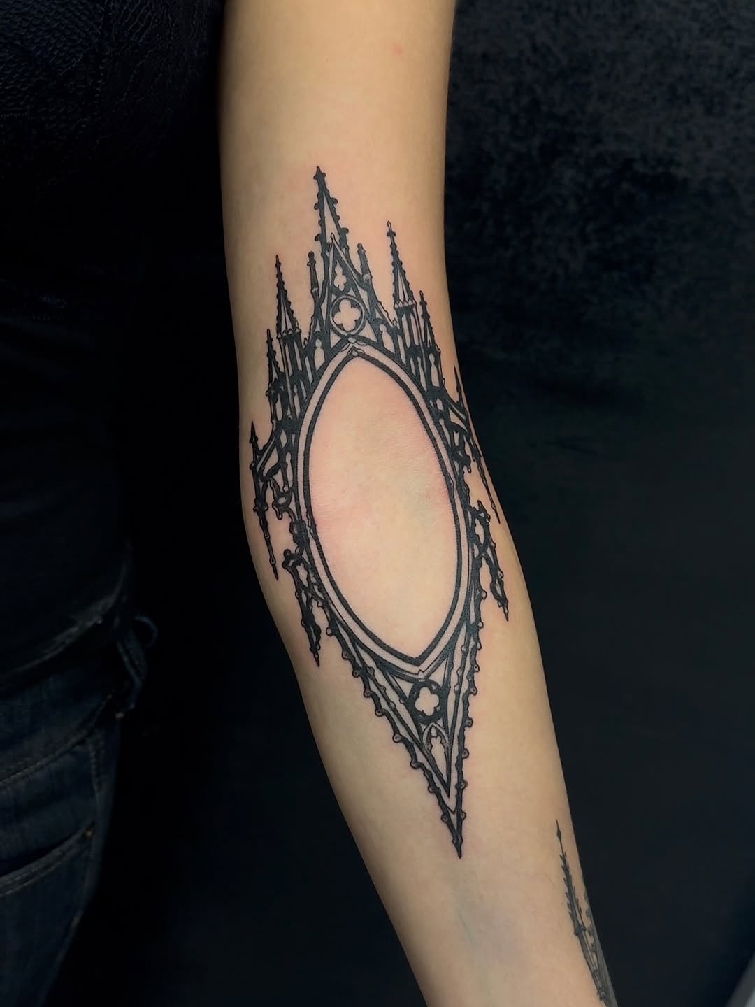 Tattoo by @babytattooer — blackwork, ornamental