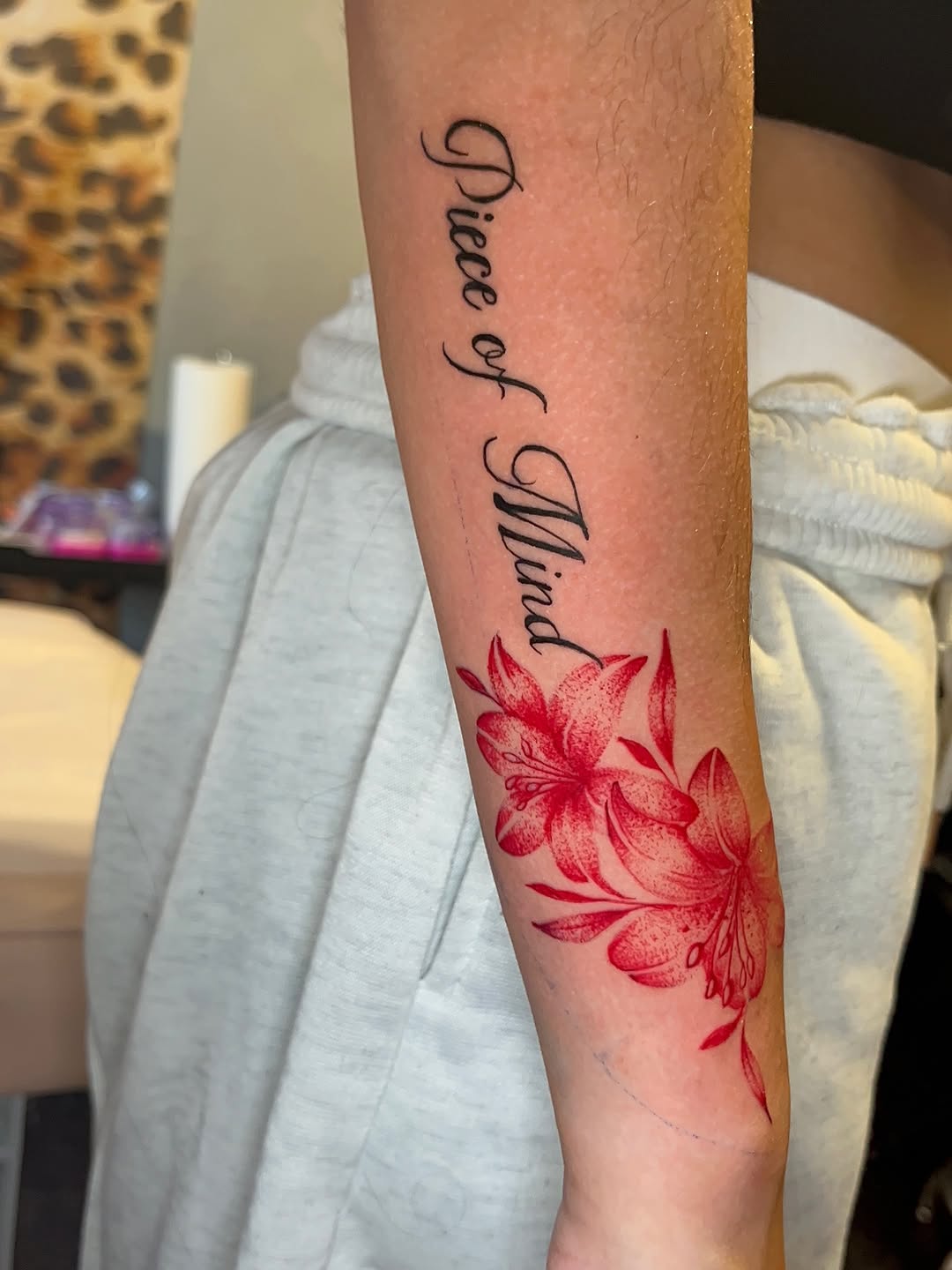 Tattoo by @xlynaeink โ lettering_script, dotwork