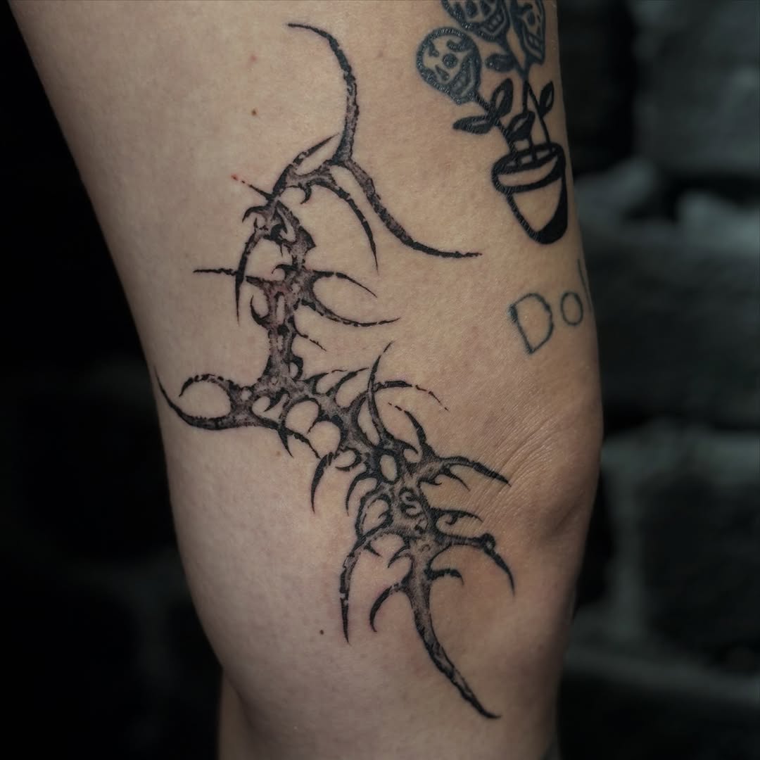 Tattoo by @fvcknart — blackwork, tribal