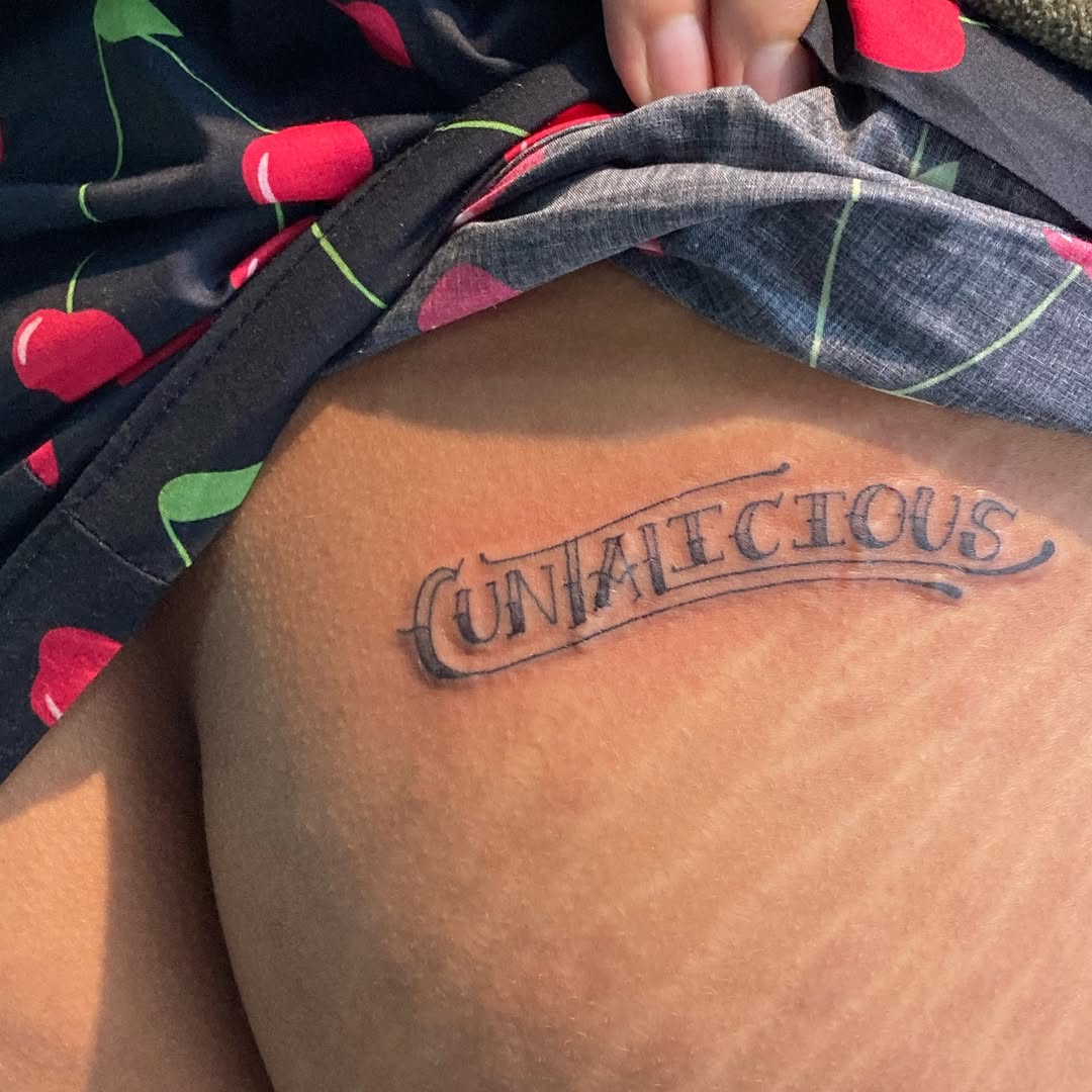 Tattoo by @queendaddytattoos — lettering_script