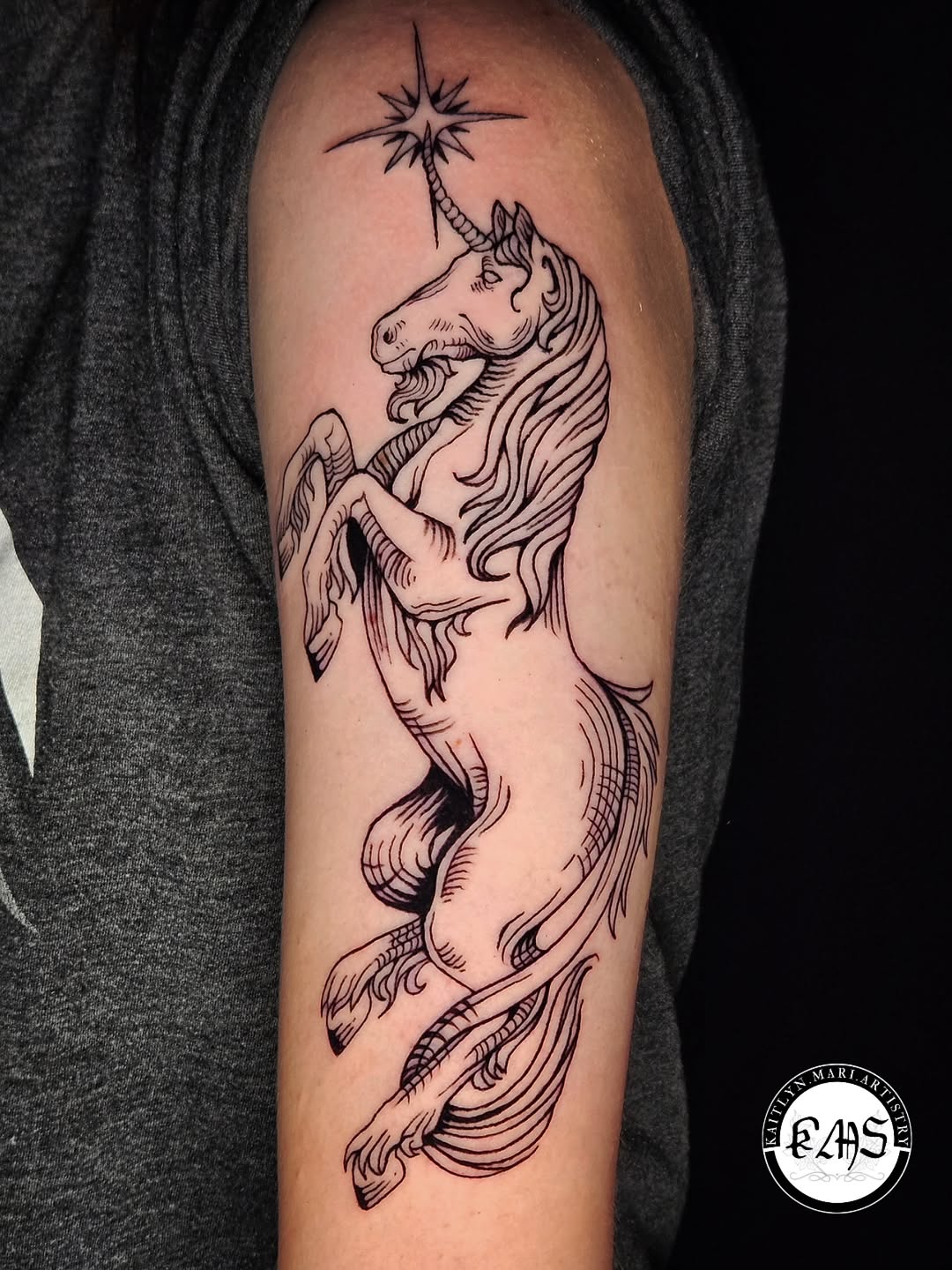 Tattoo by @kaitlyn.mari.artistry β illustrative, black_and_grey