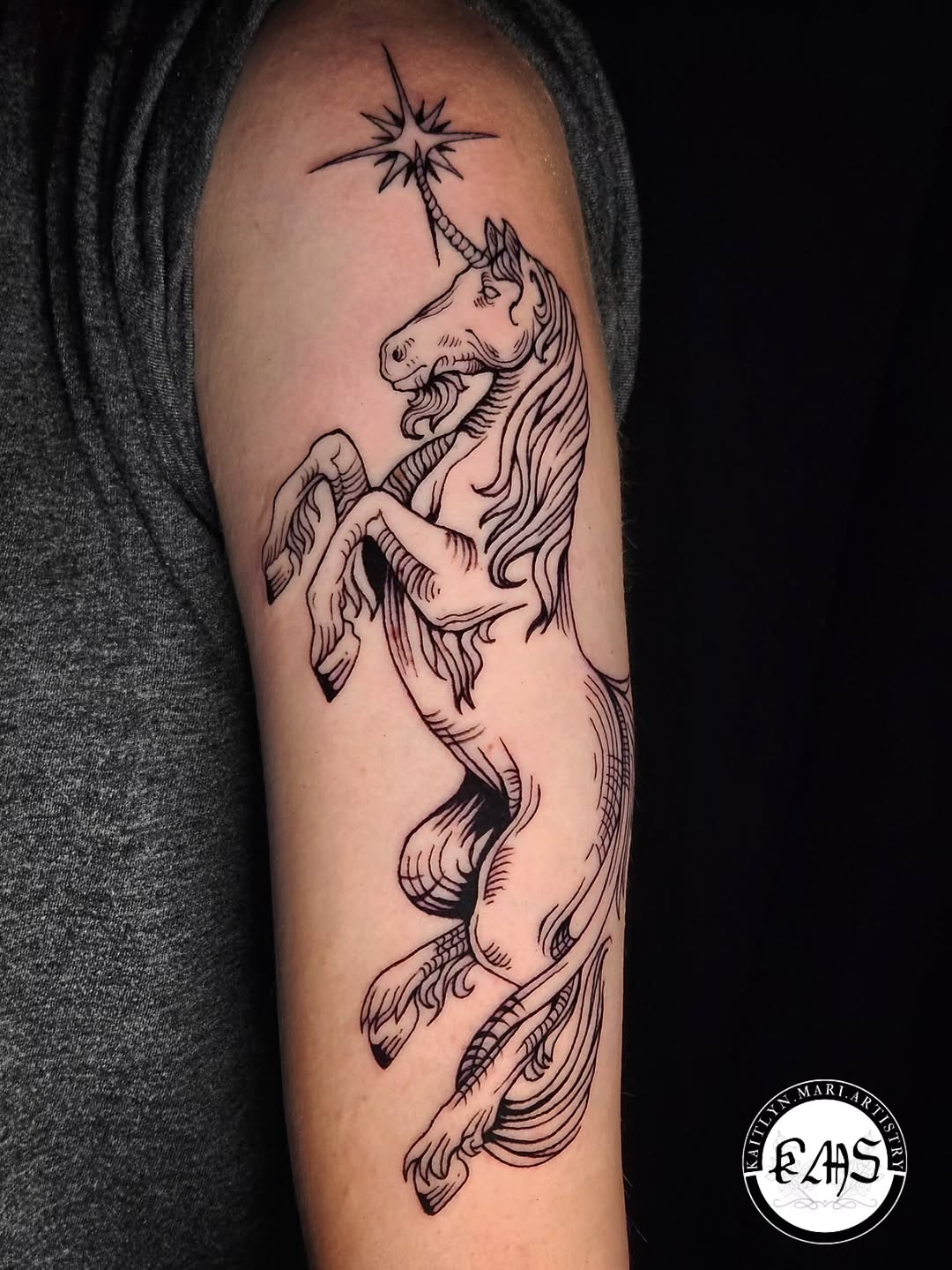 Tattoo by @kaitlyn.mari.artistry β illustrative, black_and_grey