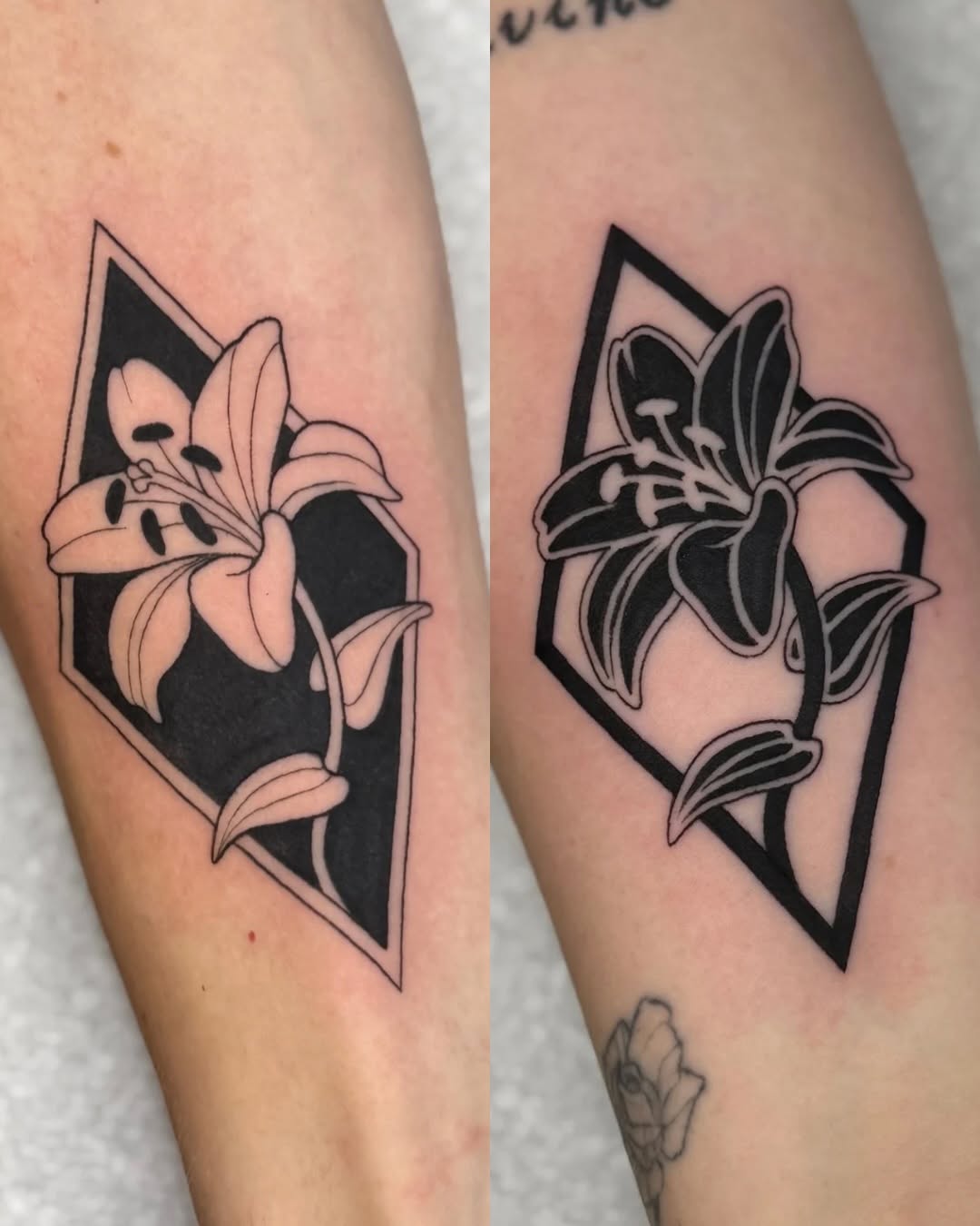Tattoo by @deerbatstats — blackwork, geometric
