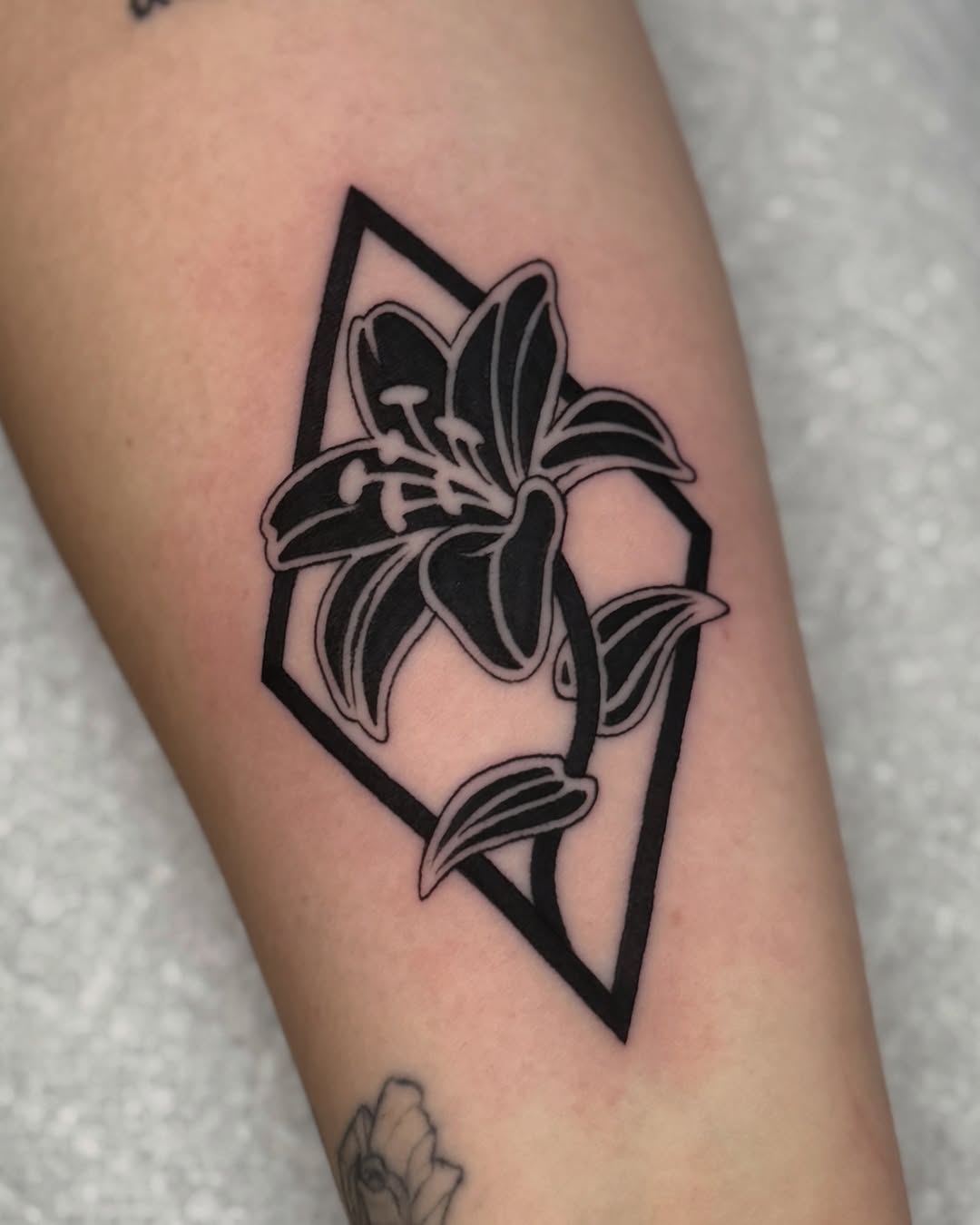 Tattoo by @deerbatstats — blackwork
