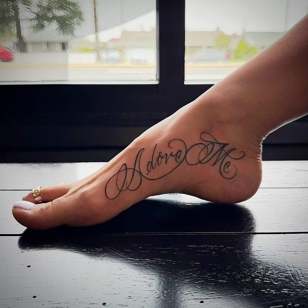Tattoo by @dave_duck — lettering_script, fine_line