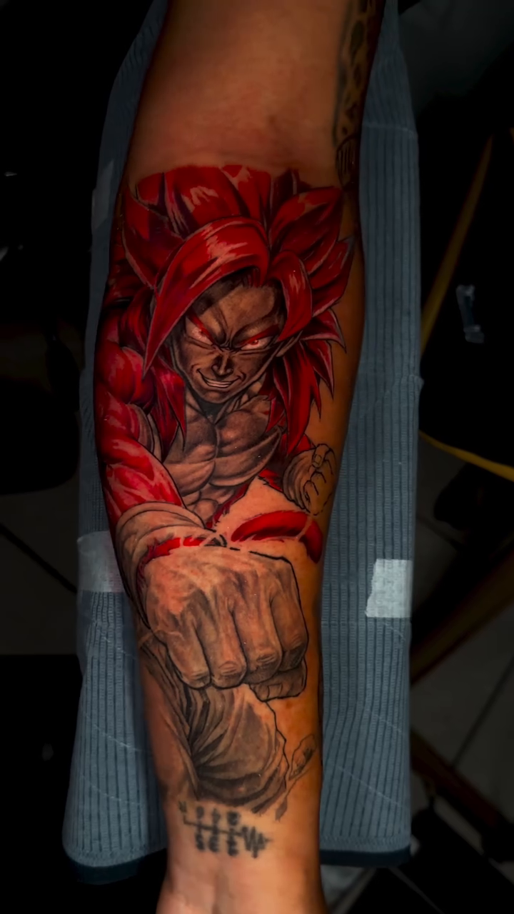 Tattoo by @jamesmoyertattoos โ realism, anime