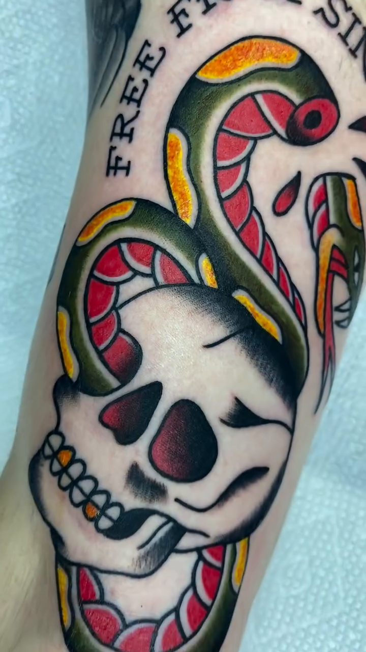 Tattoo by @aaronmasterstattoos — american_traditional, illustrative
