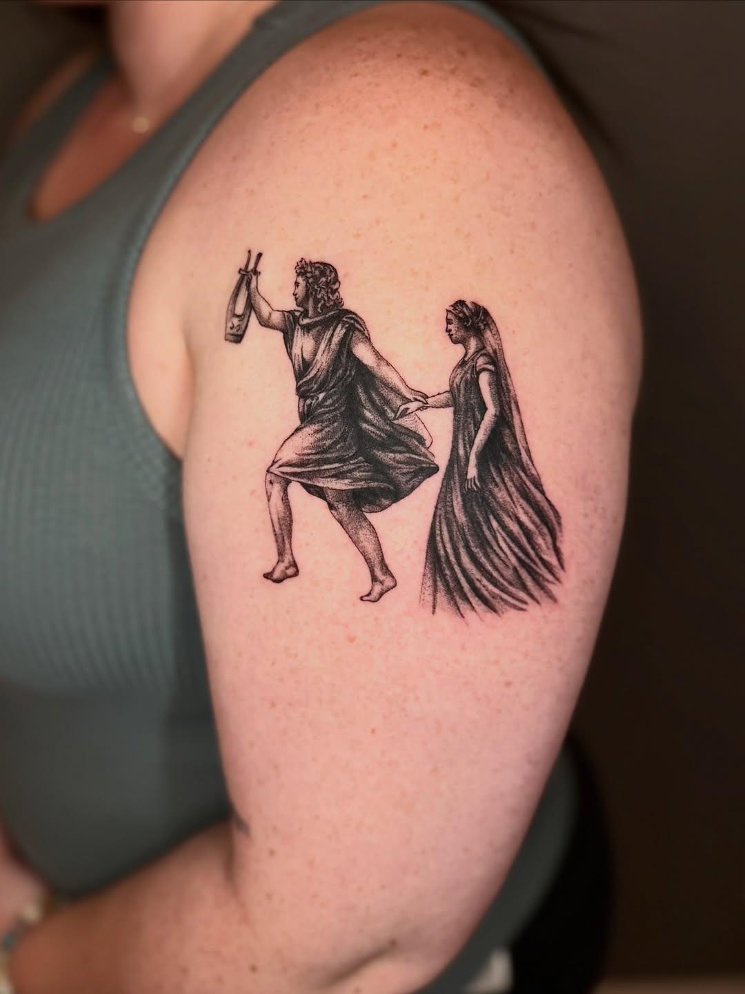 Tattoo by @amberstarrartistry — black_and_grey, realism