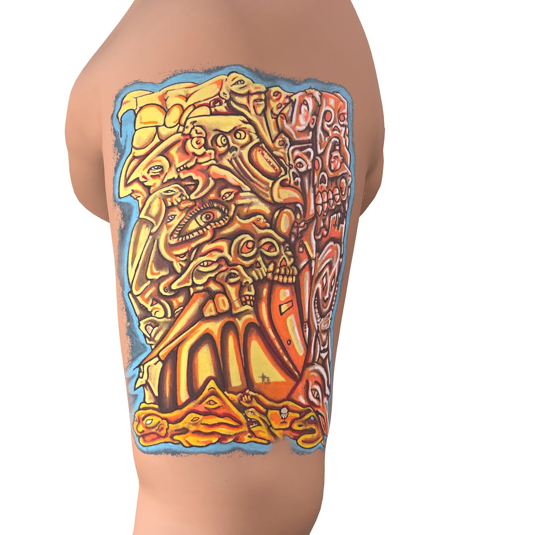 Tattoo by @1fixxstudio — new_school, surrealism
