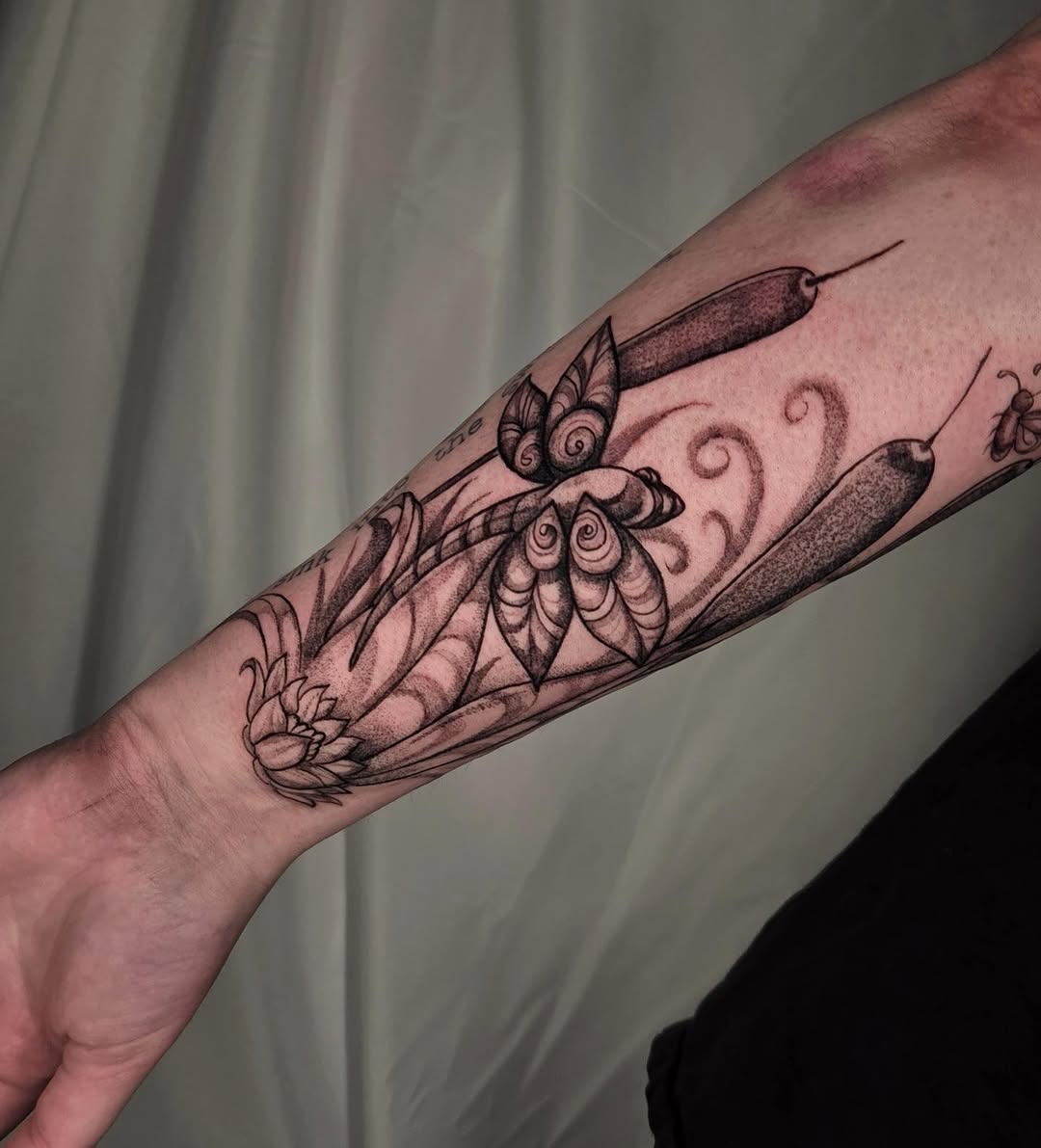 Tattoo by @spookygirl_tattz โ illustrative, black_and_grey