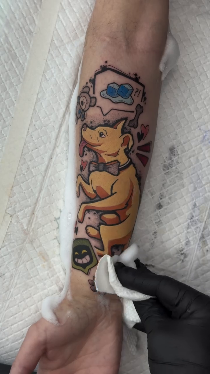 Tattoo by @dangerderektattoo — illustrative, new_school