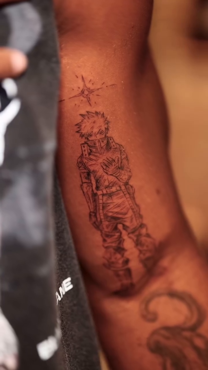 Tattoo by @tonytattooer — anime, fine_line