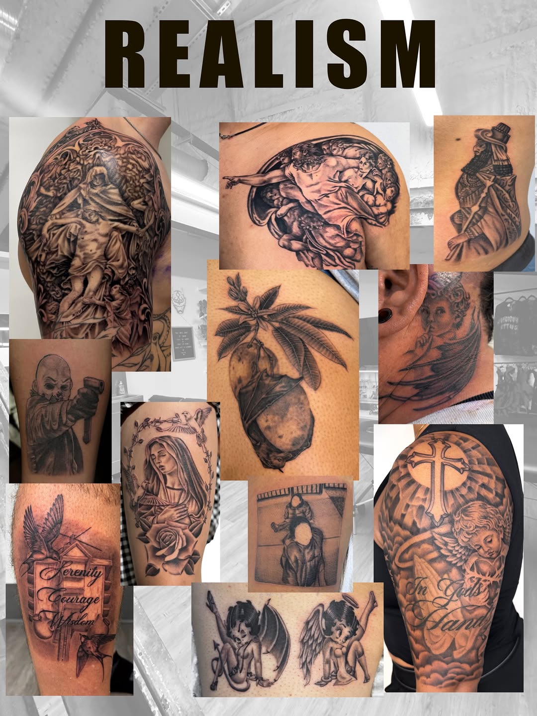 Tattoo by @nudylicioustattoos — realism, black_and_grey