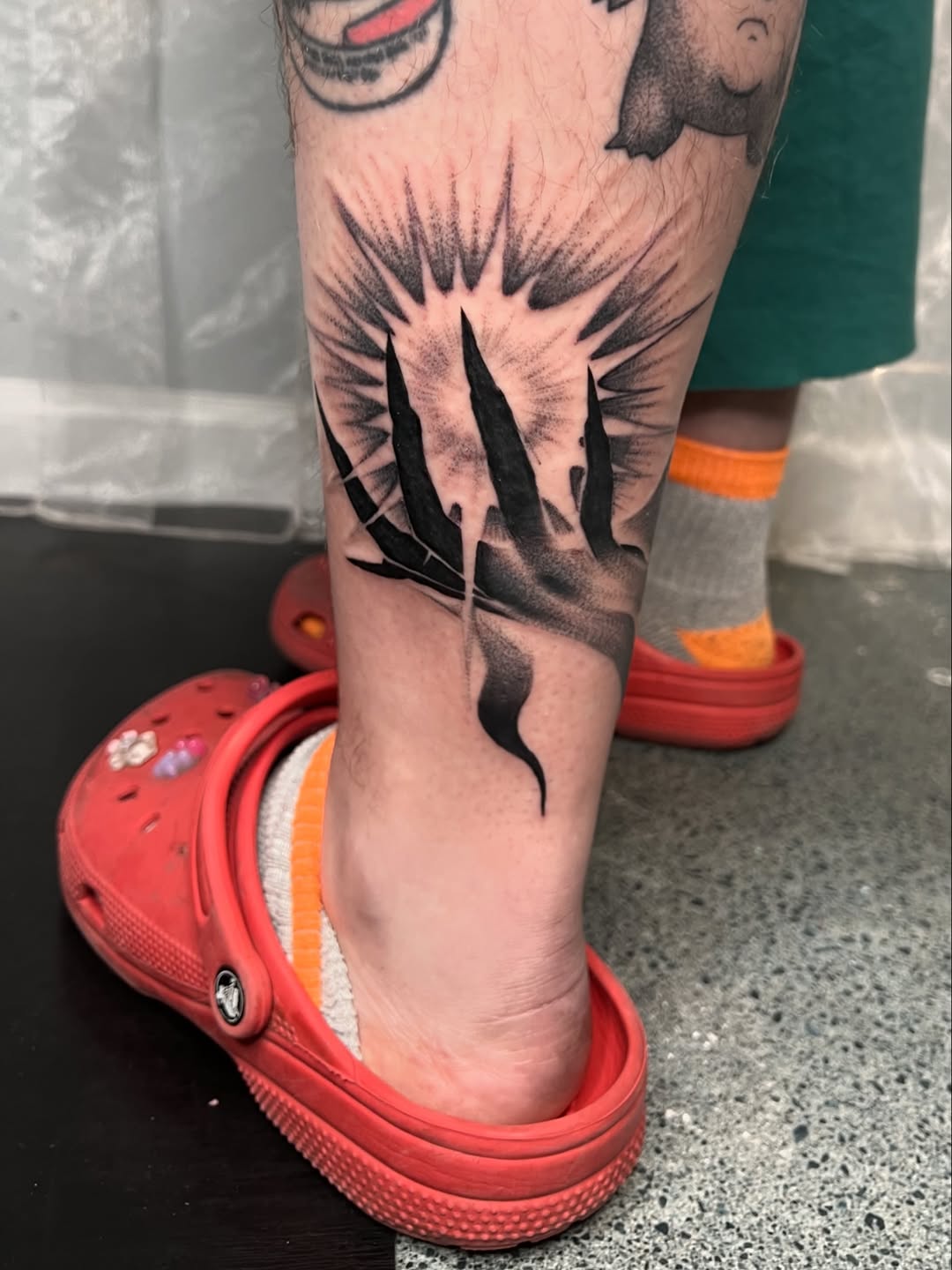 Tattoo by @kaiatattoos — black_and_grey, dotwork