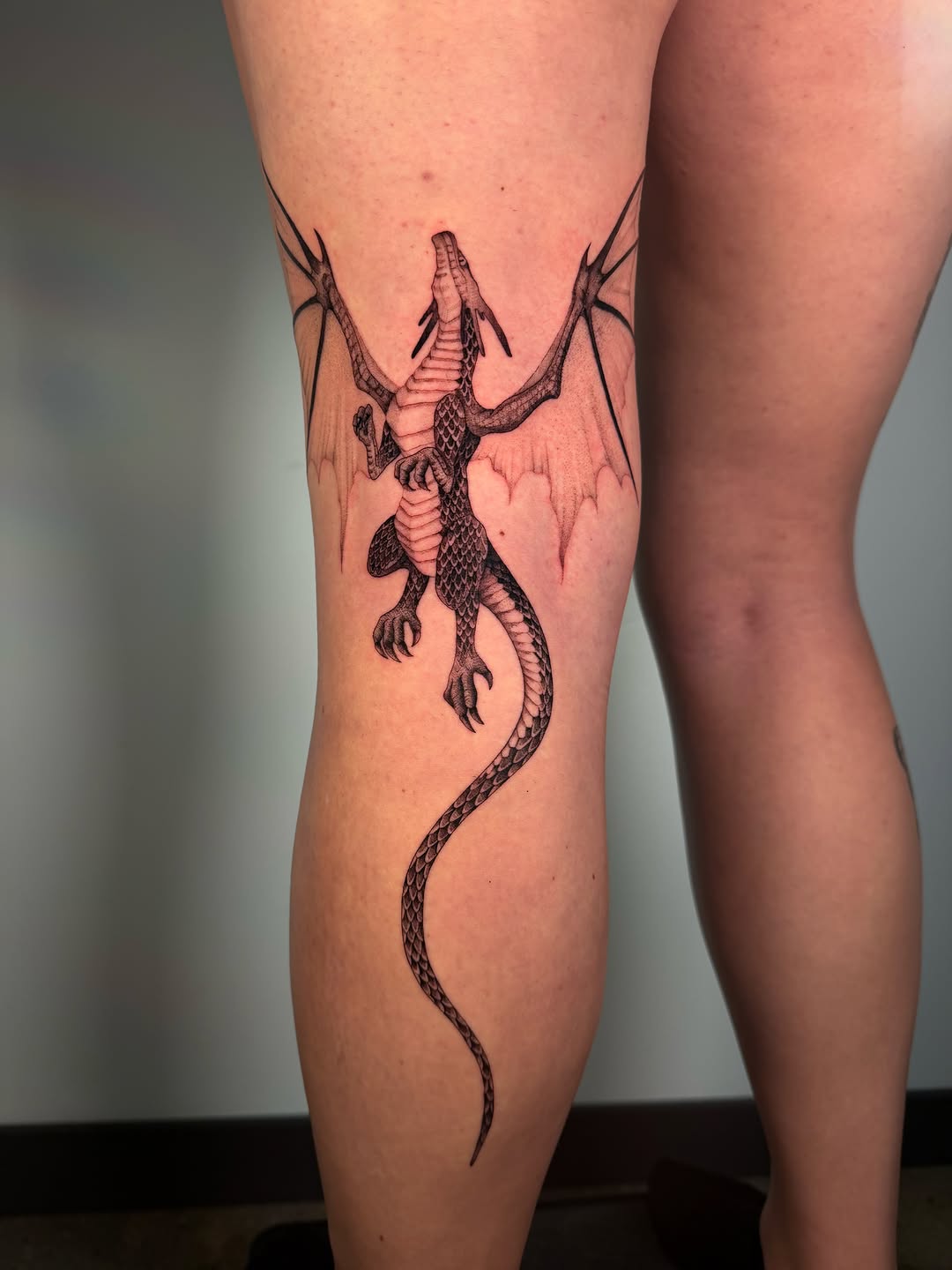 Tattoo by @artisticxcyn — black_and_grey, realism