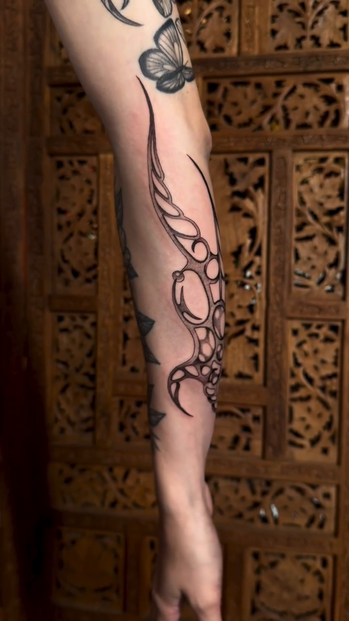 Tattoo by @skeletonvelvet — geometric, blackwork