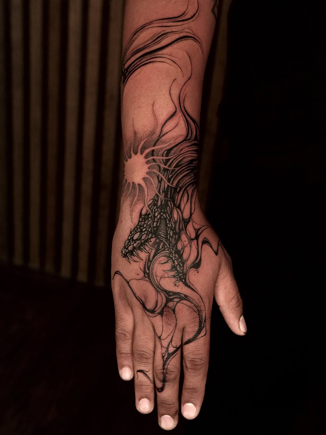 Tattoo by @voldblk — black_and_grey, illustrative