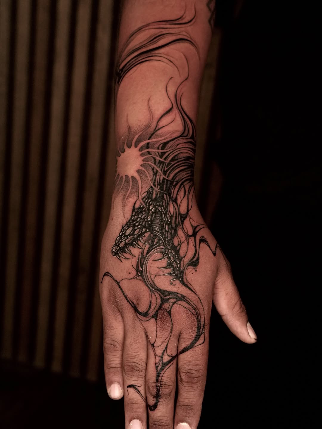 Tattoo by @voldblk — black_and_grey, illustrative