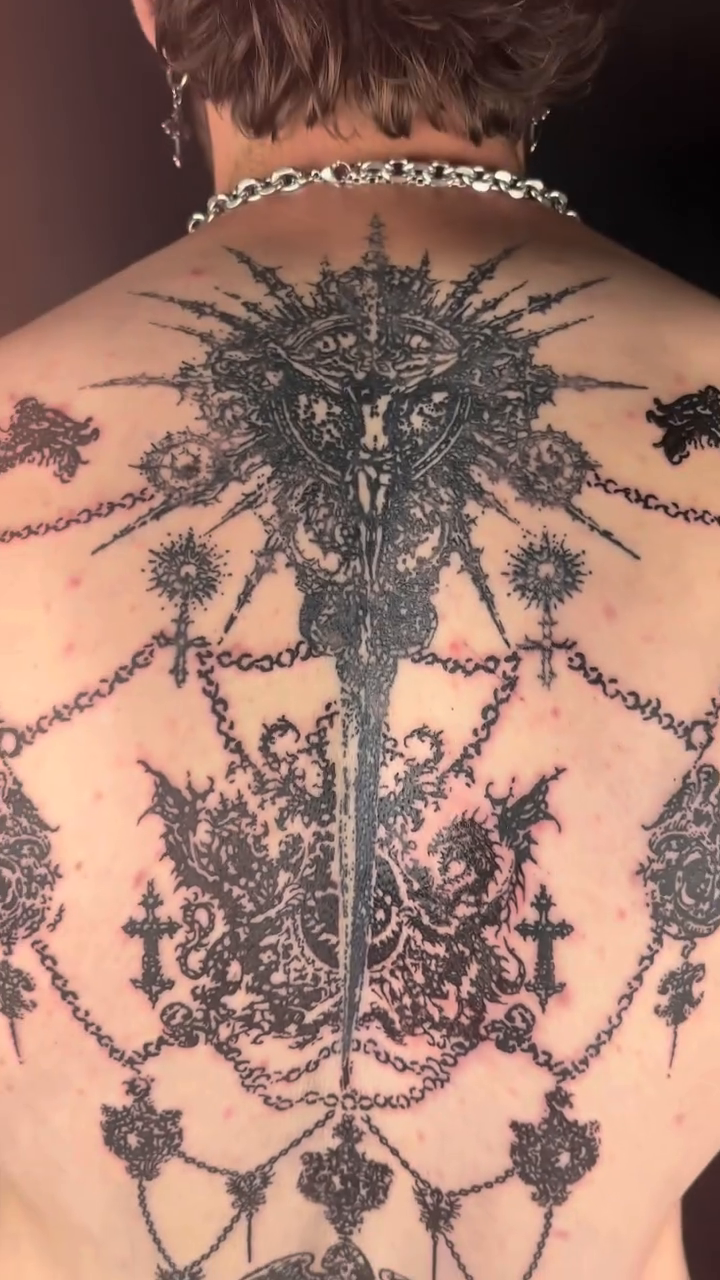Tattoo by @yese.vibes — blackwork, ornamental