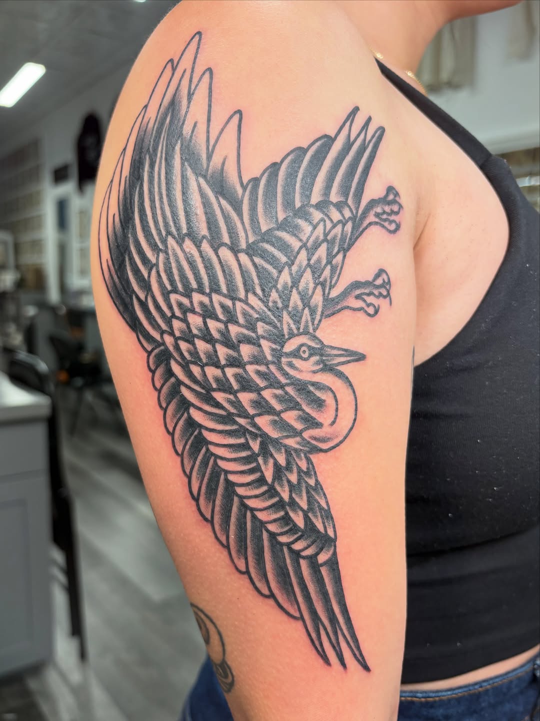 Tattoo by @kweensalt — american_traditional, black_and_grey