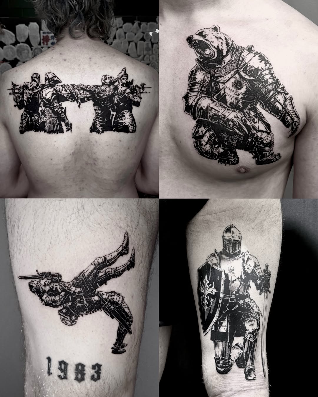 Tattoo by @caesar_tattooer — blackwork, realism
