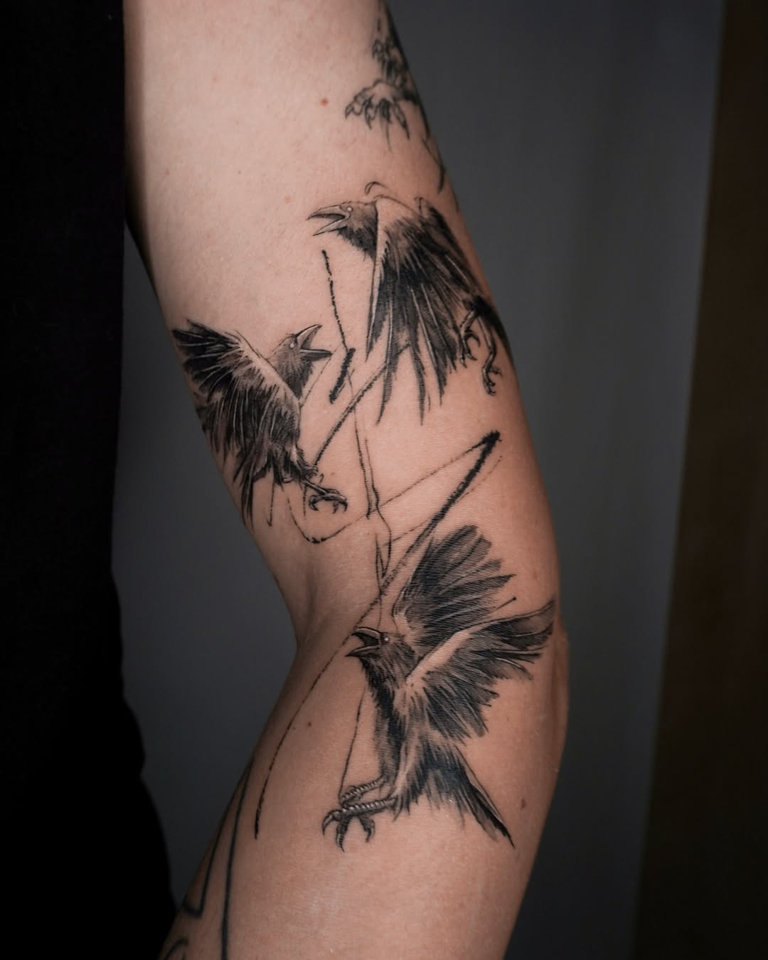 Tattoo by @maru.tattooist — black_and_grey, illustrative