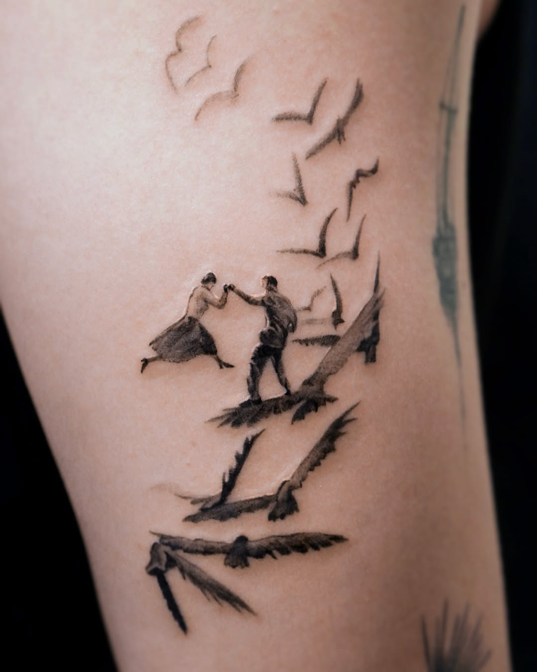 Tattoo by @maru.tattooist — realism, black_and_grey